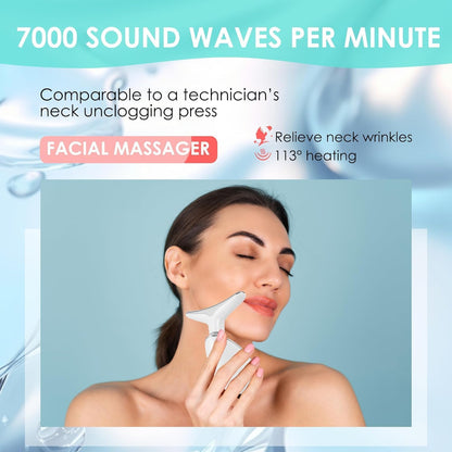 Gesichtsmassagegerät Gegen Falten,Gesicht Schönheit Gerät Mit 3 Modi,45℃ V Face Beauty Meter Gesichtsgerät Für Hautstraffung & Lifting EMS Gesichtsmassage Für Damen Herren V Shape Face Gerät (Weiß)